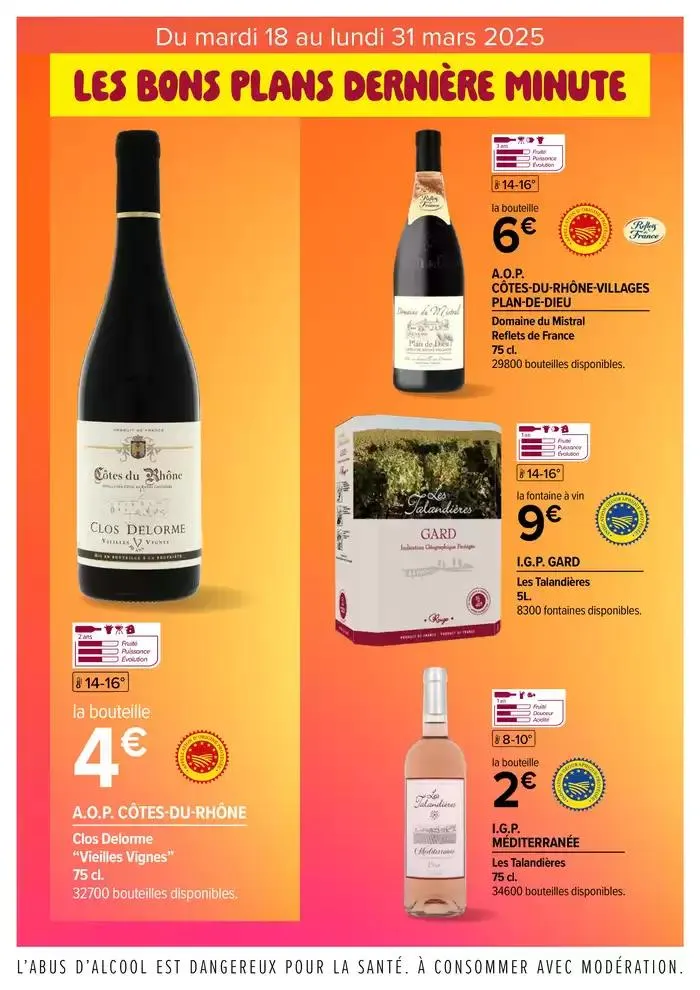 LES BONS PLANS DE DERNIERE MINUTE “SPECIAL VINS” du 18 mars au 31 mars 2025 - Catalogue page 2