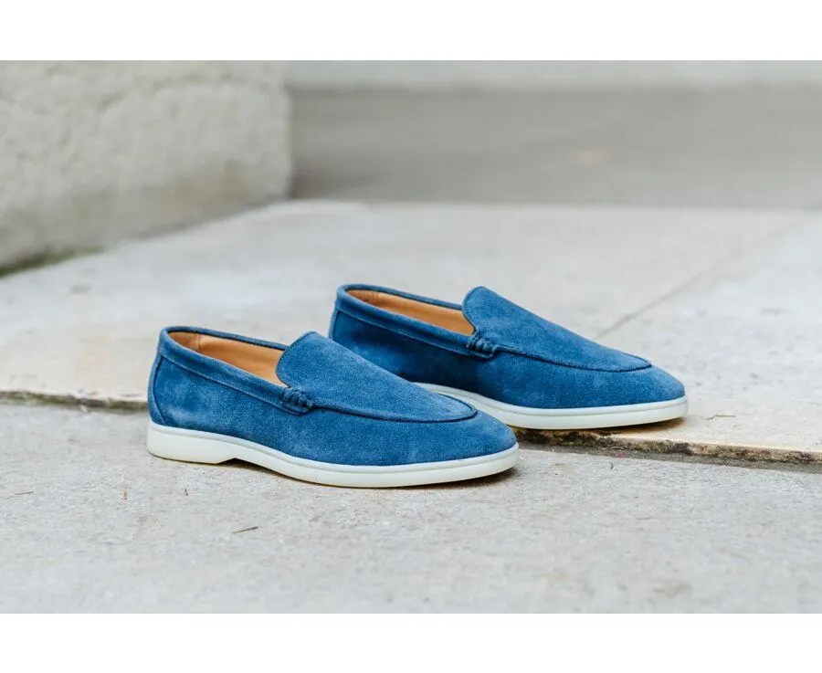 Mocassin homme Velours Bleu Indigo - MANASOTA II