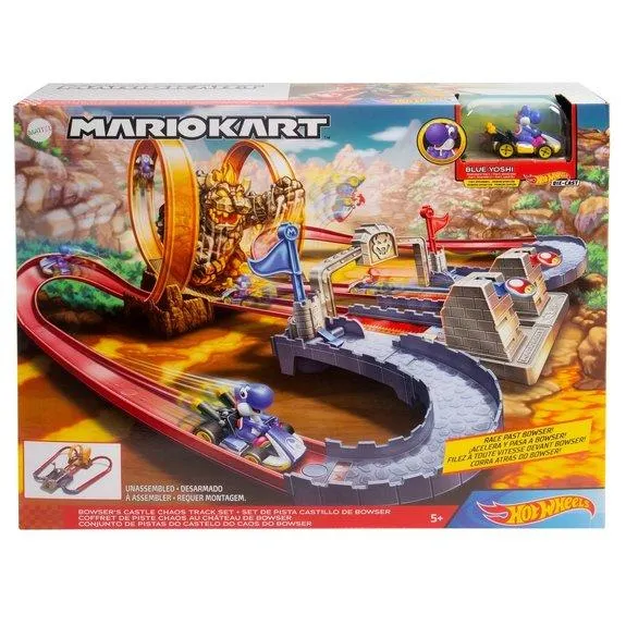 Coffret piste Hot Wheels chaos au château de Bowser