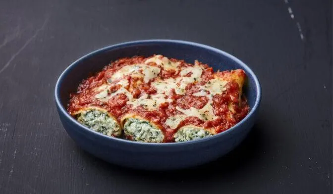Cannelloni ricotta épinard et sauce tomate