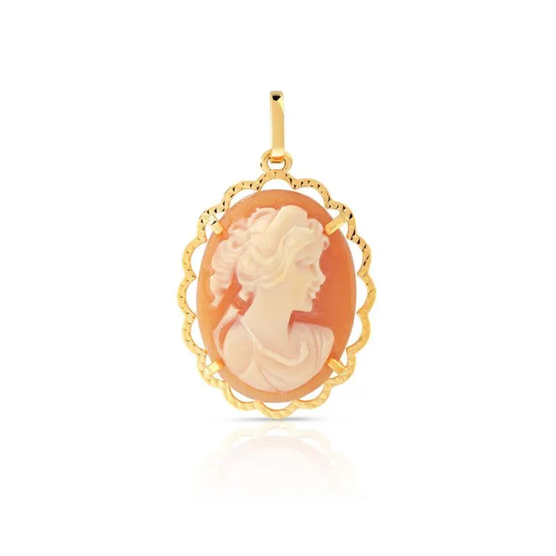 Pendentif or 750 jaune camée