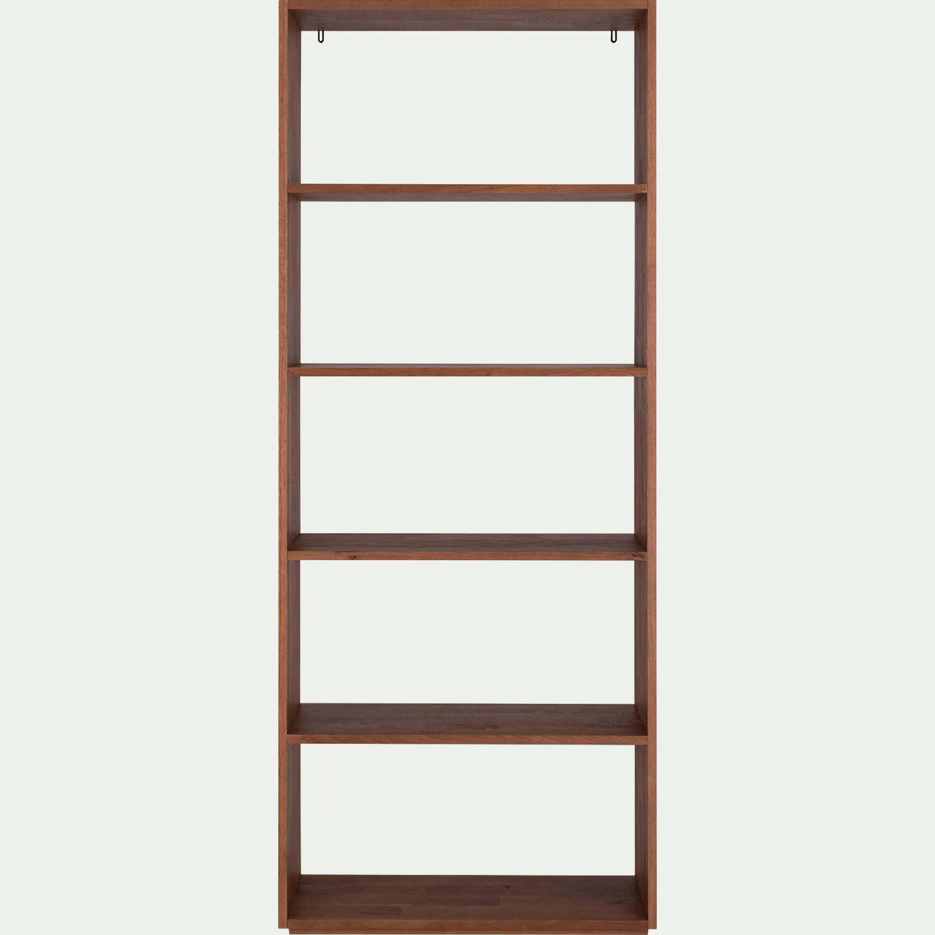 Étagère 5 tablettes en chêne massif - bois foncé