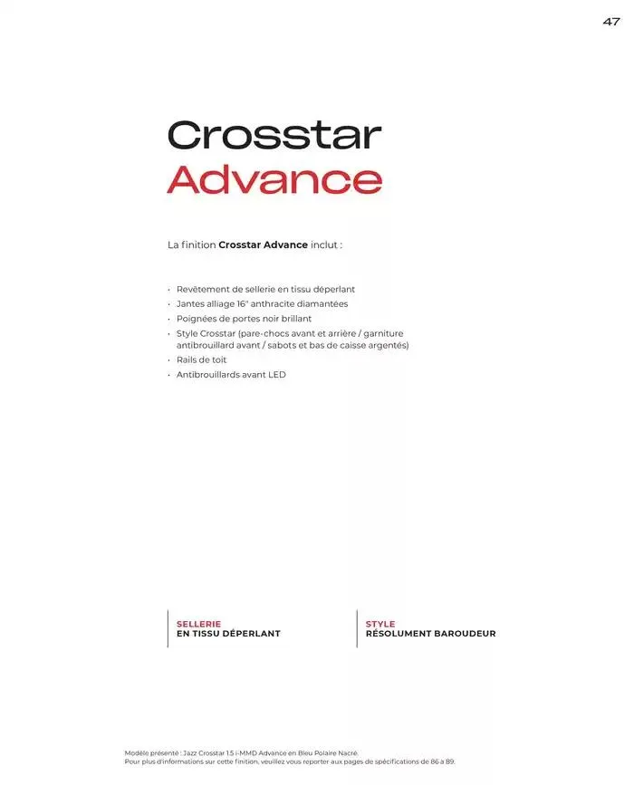 JAZZ e: Hev HYBRID du 7 janvier au 31 mai 2025 - Catalogue page 47