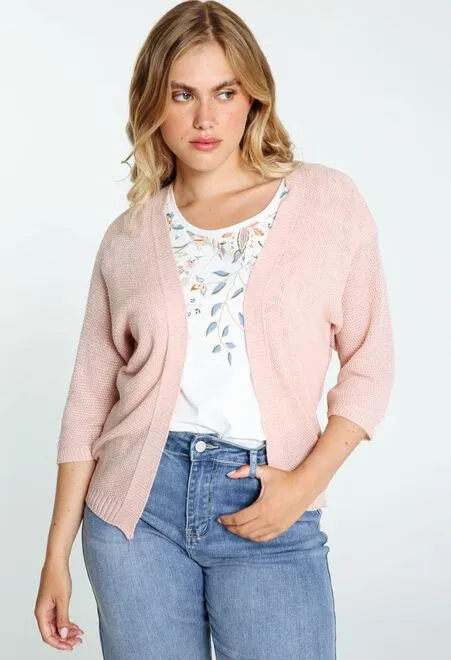 Cardigan uni avec lurex
