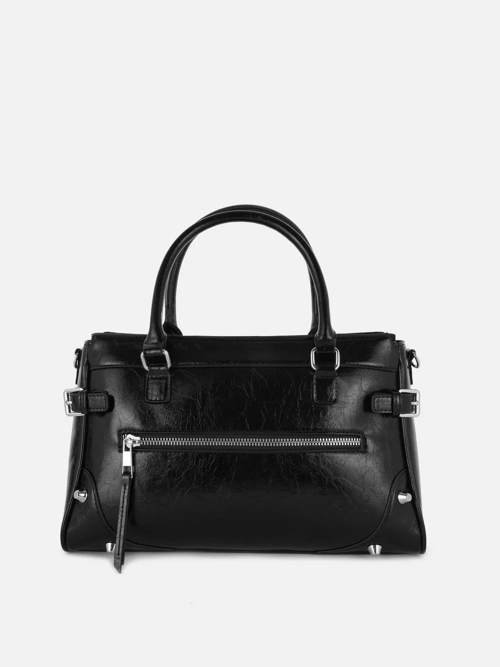 Mala tote imitação pele desgastada