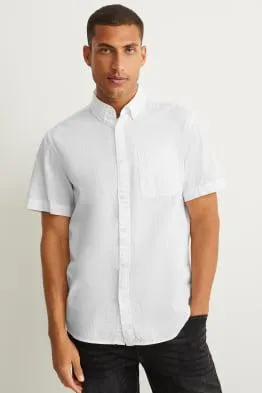 Shirt - regular fit - button-down collar