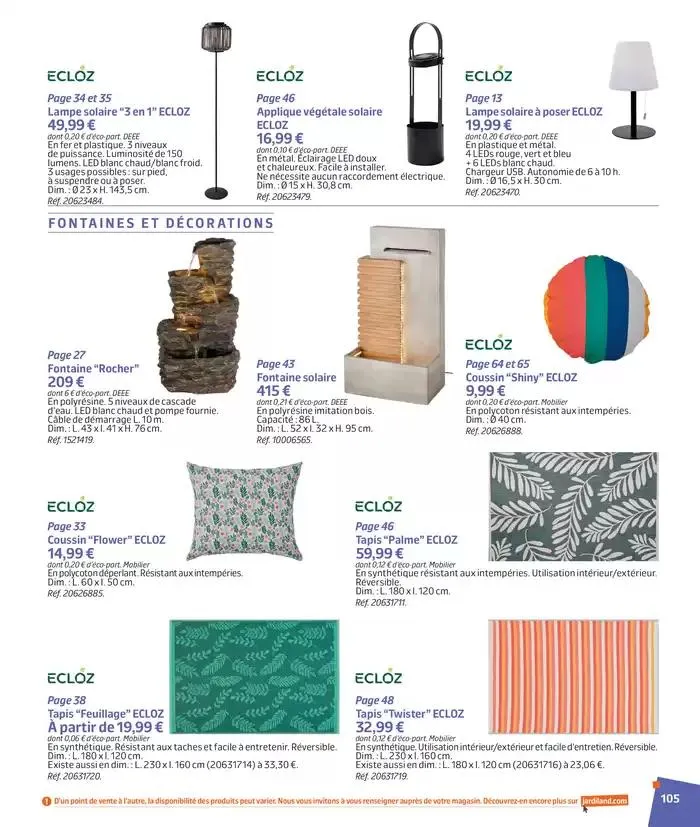 BARBEUC, SIESTE, PÉTANQUE PLACE À LA DÉTENTE du 27 février au 23 juin 2025 - Catalogue page 104