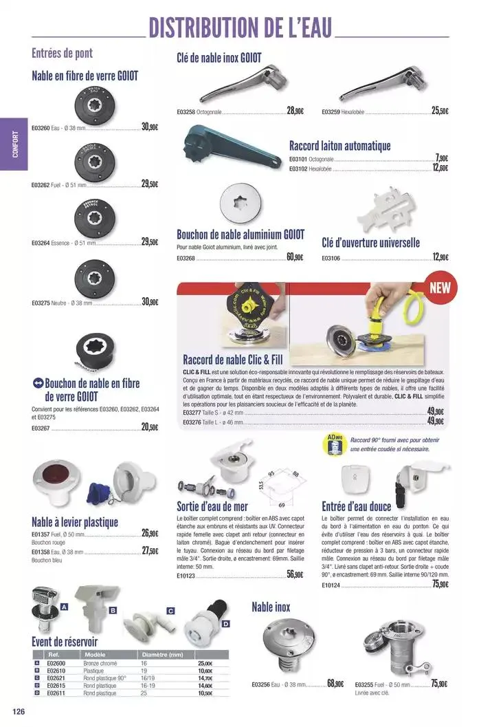 Catalogue Accastillage Diffusion 2025 du 1 janvier au 31 décembre 2025 - Catalogue page 128