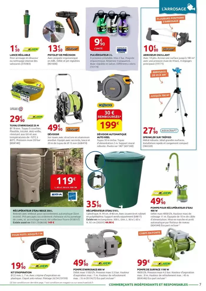 MOTOCULTURE - JARDINAGE - BRICOLAGE - DROGUERIE - ANIMALERIE du 31 mars au 26 avril 2025 - Catalogue page 7