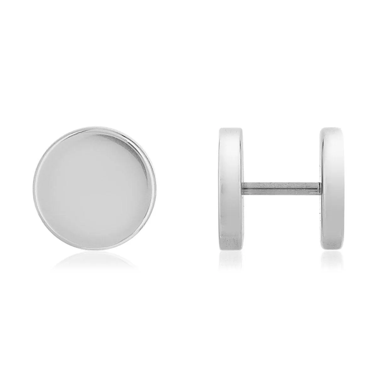 Boucles d'oreilles acier rondes