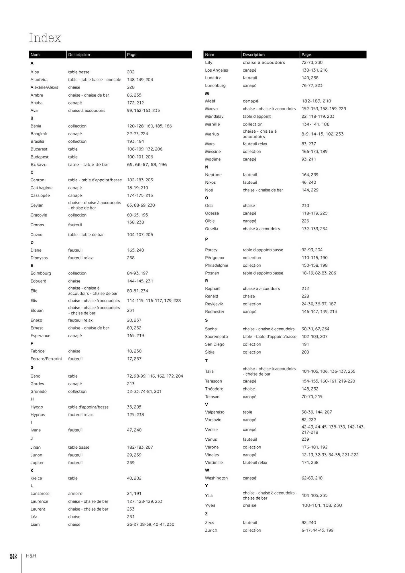 Catalogue H&H du 15 septembre au 28 février 2026 - Catalogue page 242