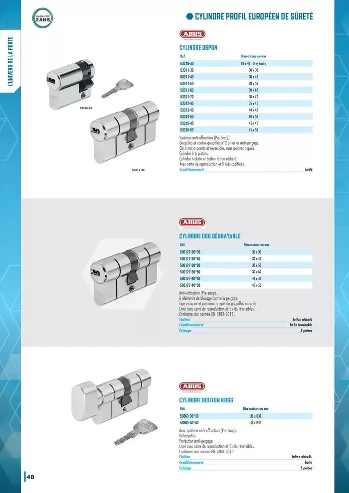 Guide Quincaillerie Serrurerie 2025 - 2026 du 1 avril au 1 avril 2026 - Catalogue page 50