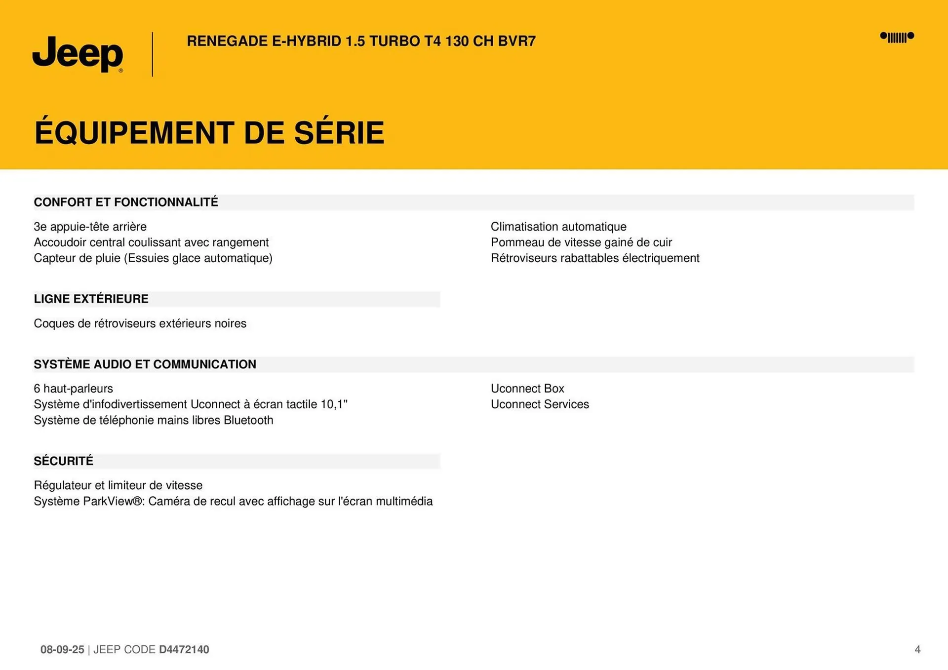 Catalogue Jeep du 8 septembre au 30 septembre 2026 - Catalogue page 4