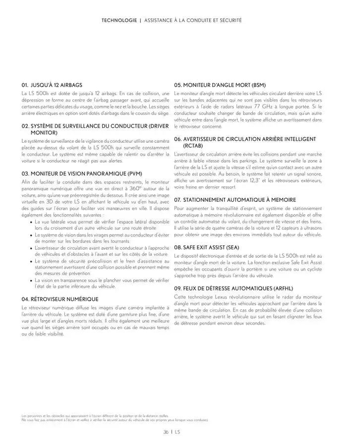 Lexus LS du 27 mars au 27 mars 2026 - Catalogue page 36