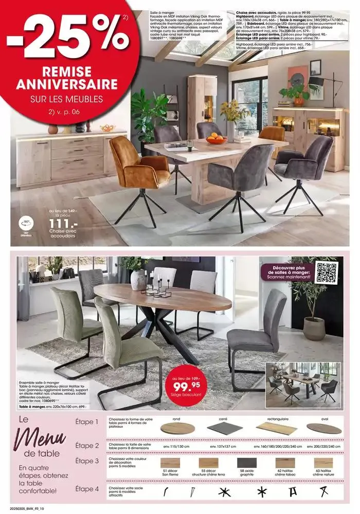 ACTION ANNIVERSAIRE MÖBEL MARTIN du 5 mars au 18 mars 2025 - Catalogue page 10