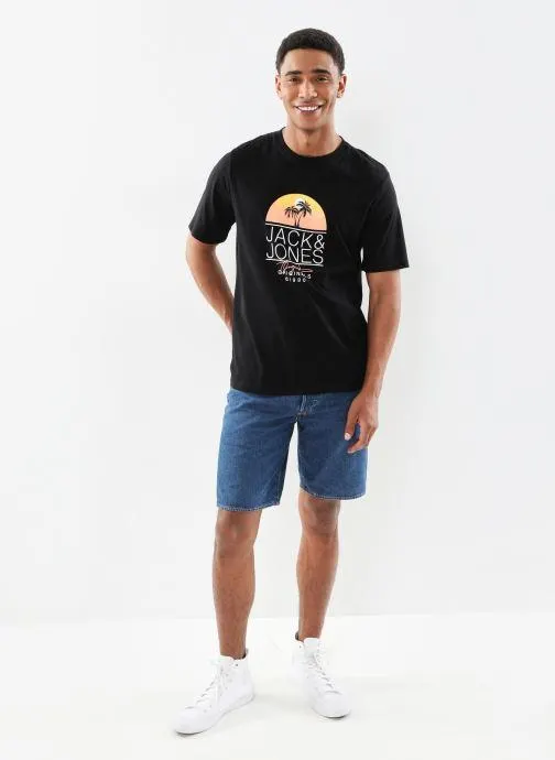 T-shirt - JORCASEY TEE SS CREW NECK - Noir