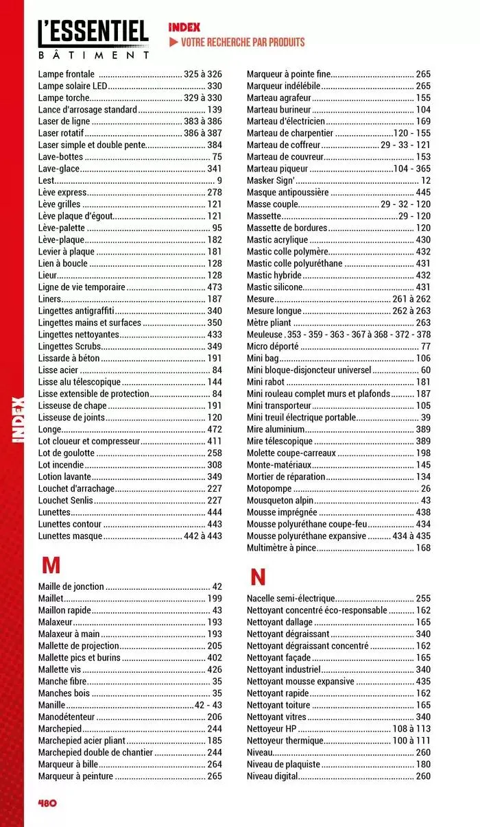 Essentiel Batiment 2025 du 3 janvier au 31 décembre 2025 - Catalogue page 482