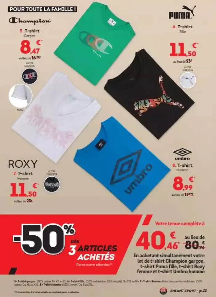 -50% sur le 3 articles achetés du 30 avril au 18 mai 2025 - Catalogue page 11