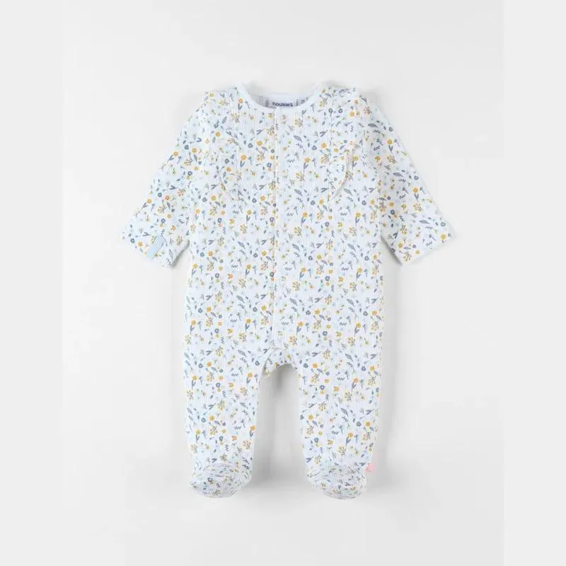 Pyjama 1 pièce fleuri en jersey gaufré, Noukie's