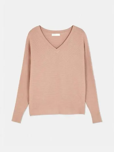 Haut à manches chauve-souris et col en V