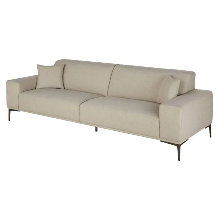 Sofá de 3/4 plazas gris claro moteado