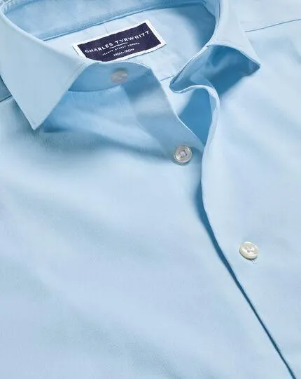 Non-Iron Stretch Twill Shirt - Sky Blue