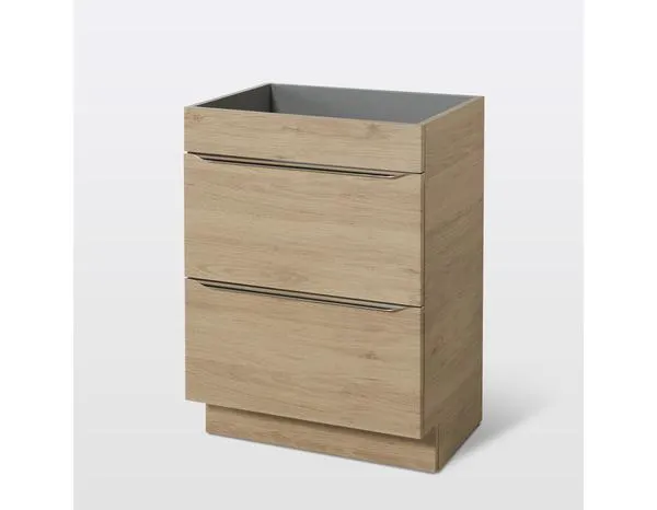 Meuble sous vasque à poser chêne Idalie L. 60 x H. 82 x P. 45 cm - Cooke and Lewis