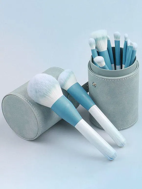 Support Rangement de Pinceaux Cosmétique de Voyage en Cuir PU