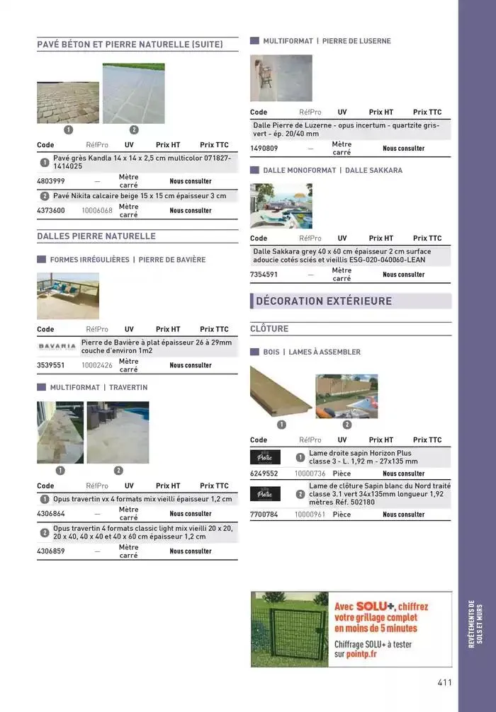 Matériaux 2025 du 1 janvier au 31 décembre 2025 - Catalogue page 411