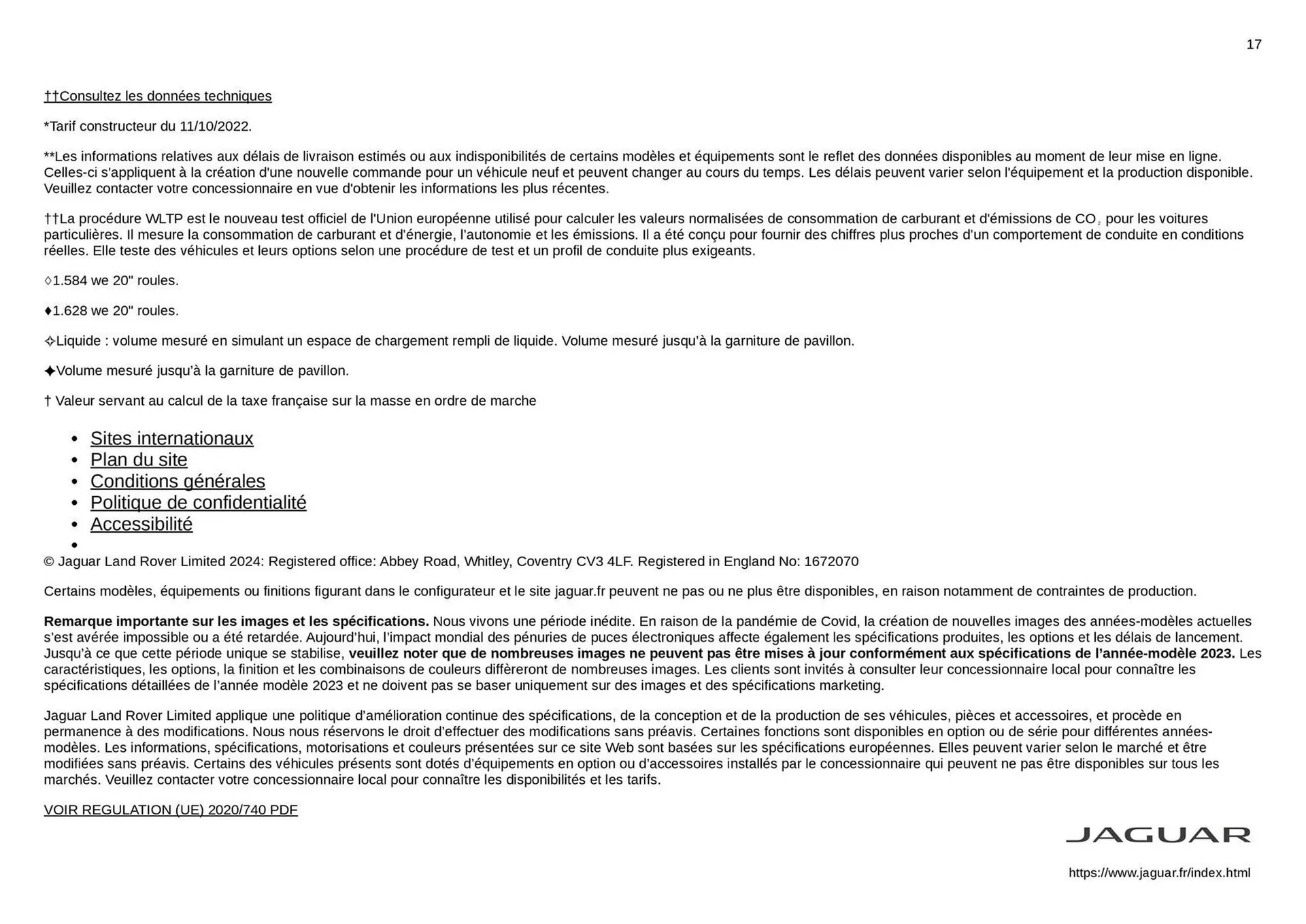 Catalogue Jaguar du 6 janvier au 31 décembre 2025 - Catalogue page 17