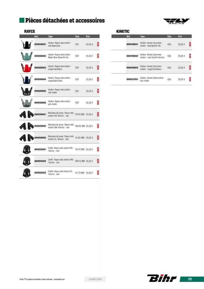 FLY RACING BMX 2025 du 12 avril au 31 décembre 2025 - Catalogue page 73