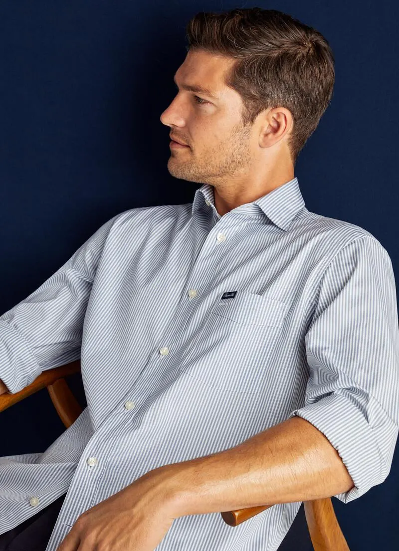 CHEMISE EN POPELINE À RAYURES