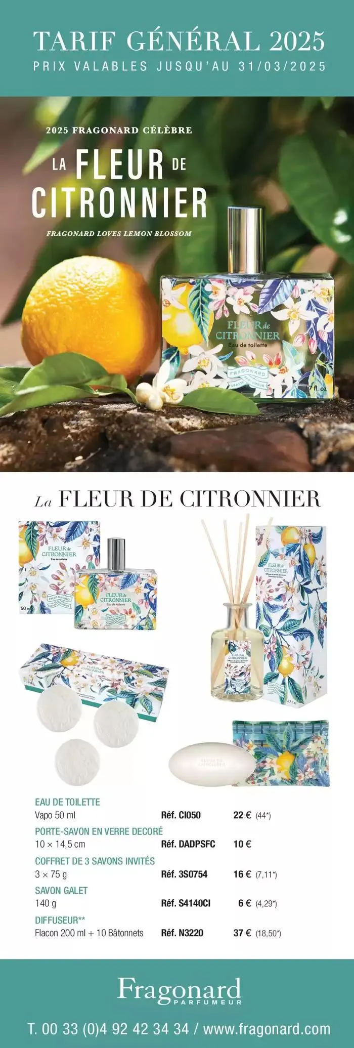 TARIF GÉNÉRAL 2025 du 6 janvier au 31 mars 2025 - Catalogue page 1