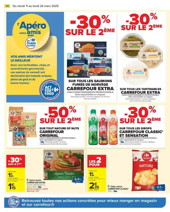 LES JOURS MEILLEURS AVEC LES PRODUITS CARREFOUR du 11 mars au 24 mars 2025 - Catalogue page 16