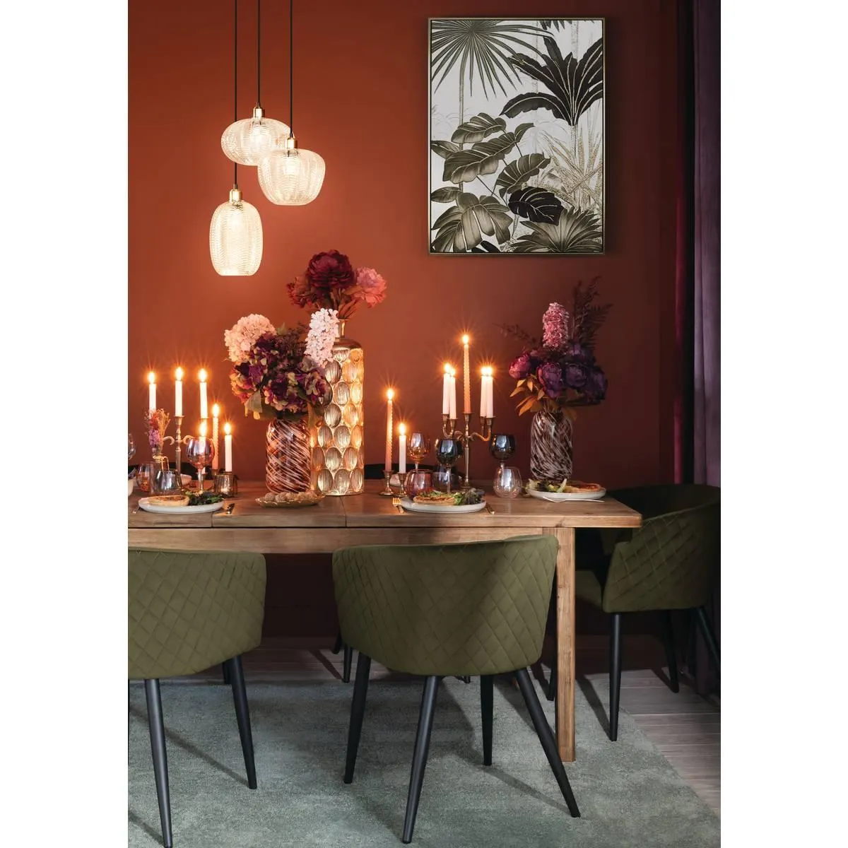 Suspension "Tissa" Transparent, H.114 cm