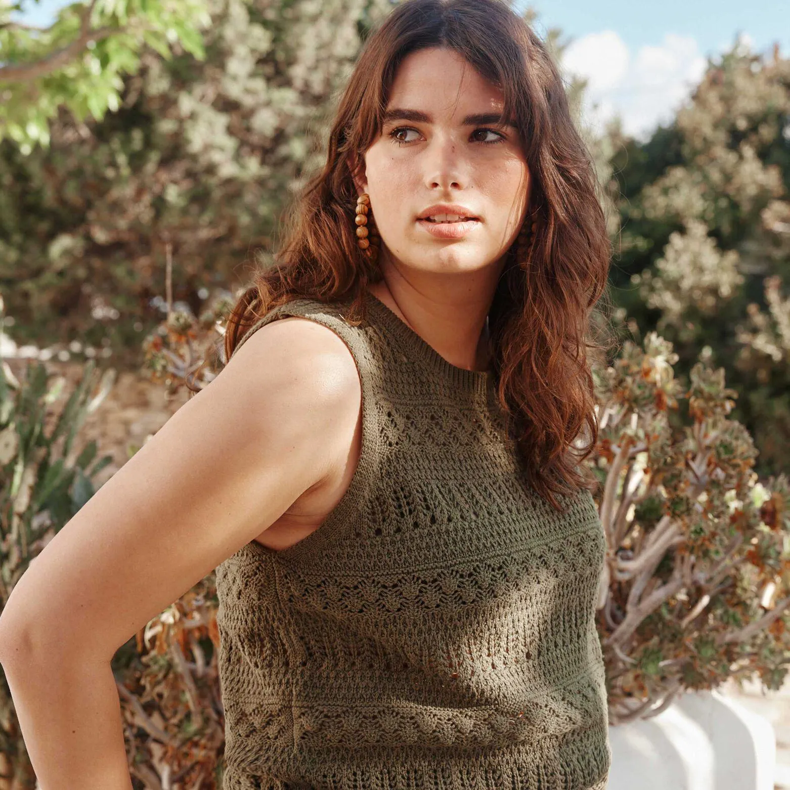 Pull en crochet femme