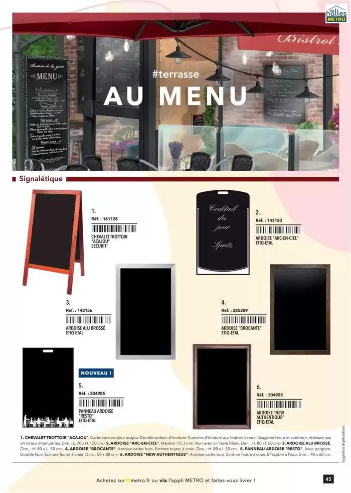 Metro #Terrasse édition 2025 du 30 janvier au 1 juillet 2025 - Catalogue page 45