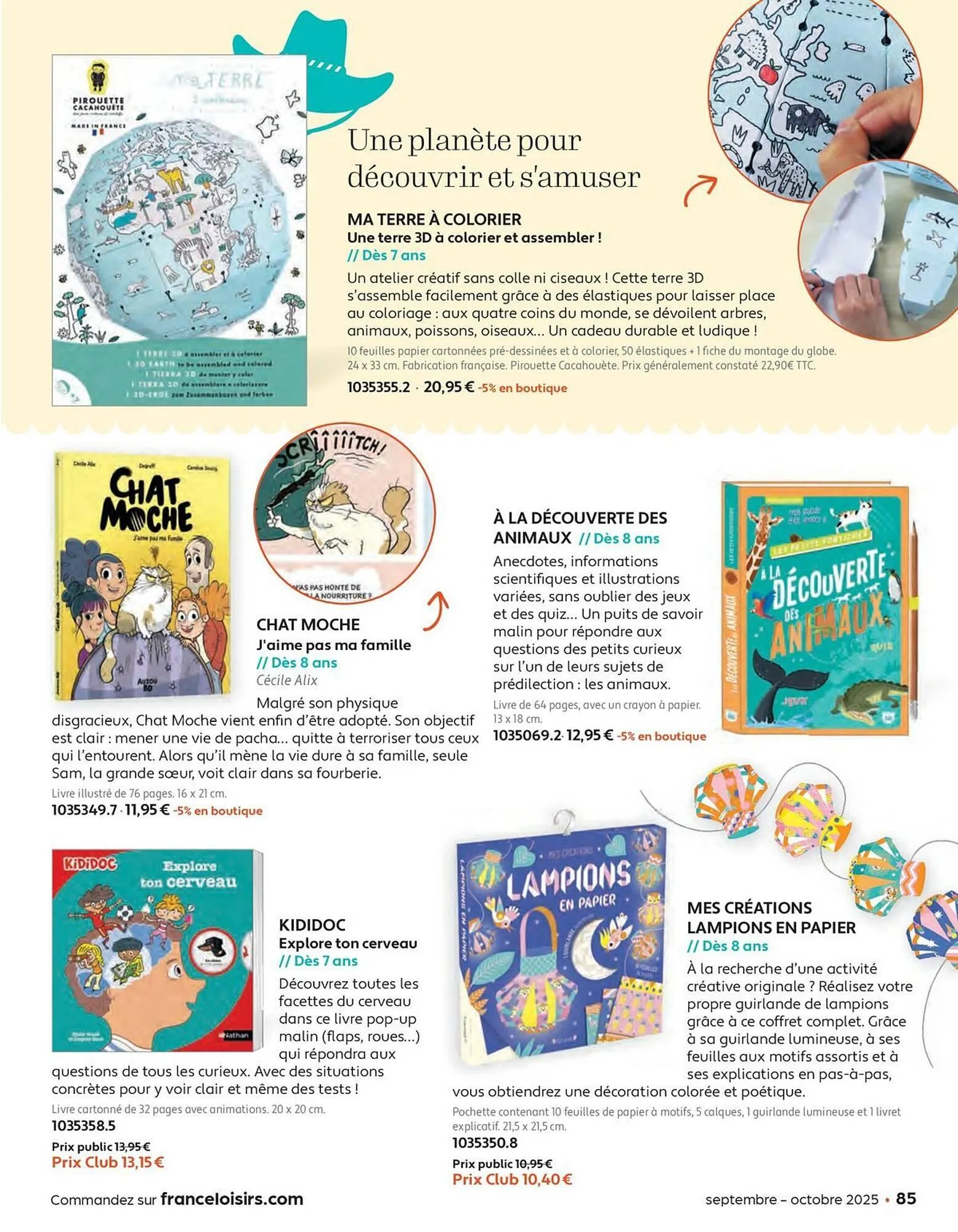 Catalogue France Loisirs du 1 septembre au 31 octobre 2025 - Catalogue page 85