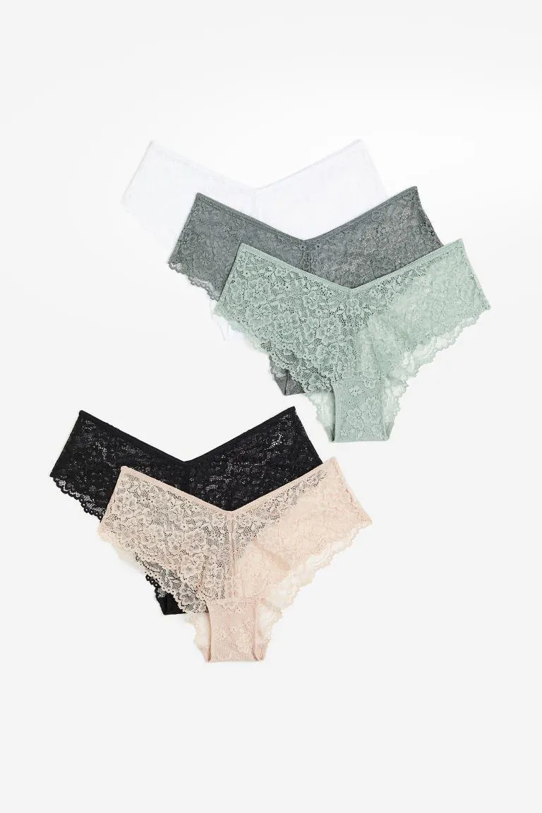 Lot de 5 culottes Hipster en dentelle