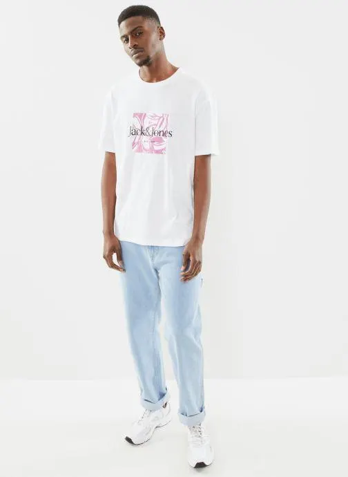 T-shirt - JORLAFAYETTE BRANDING TEE SS CREW NEC LN - Blanc