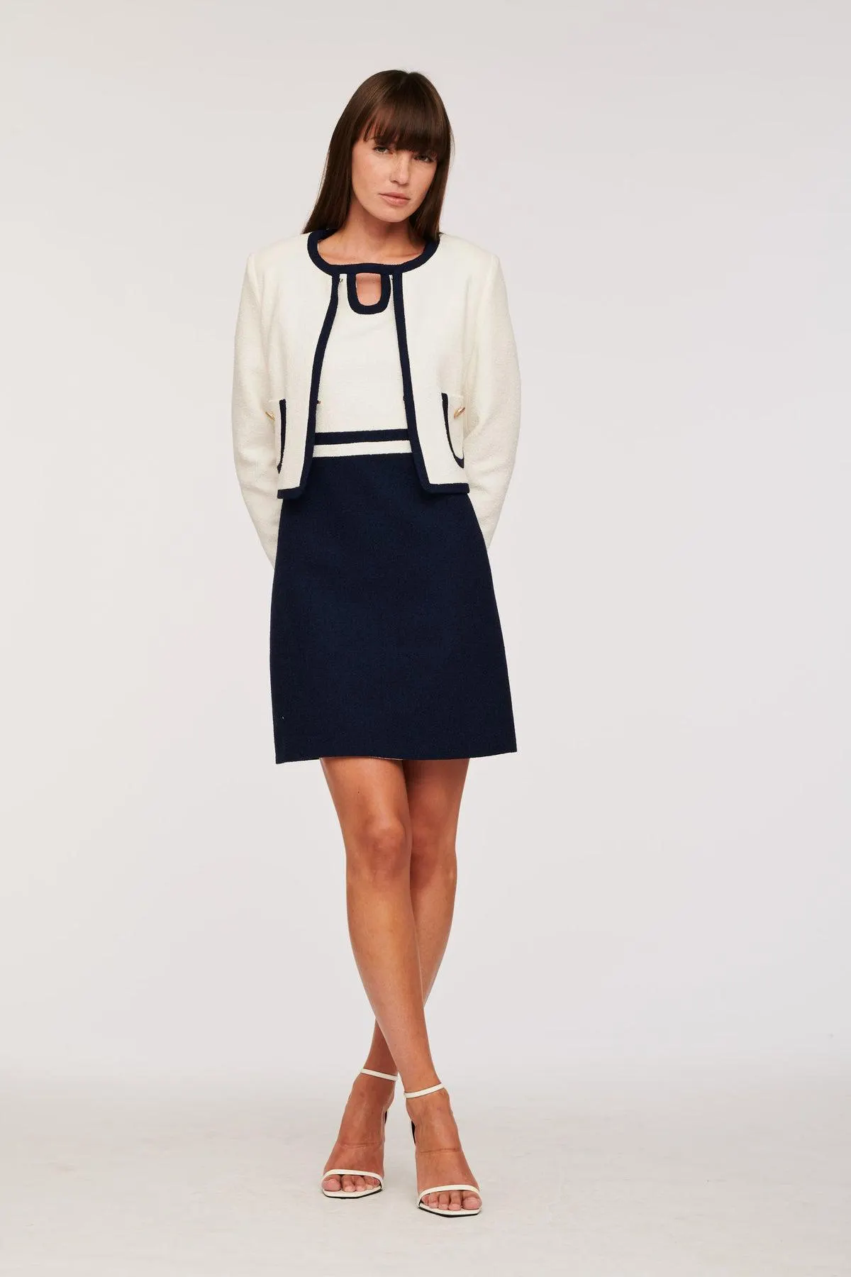 Veste courte en bouclette de coton