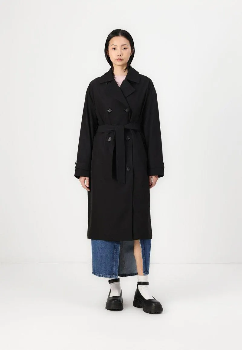 JDYCAMILLA LONG BELT JACKET - Trench - black