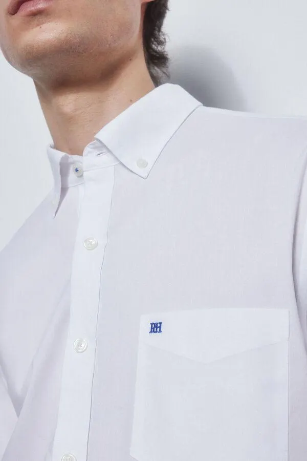 Camisa non iron + antimanchas lisa