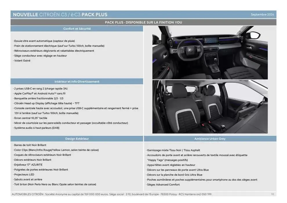 Citroën Nouvelle ë-C3 Caractéristiques du 24 décembre au 24 décembre 2025 - Catalogue page 10