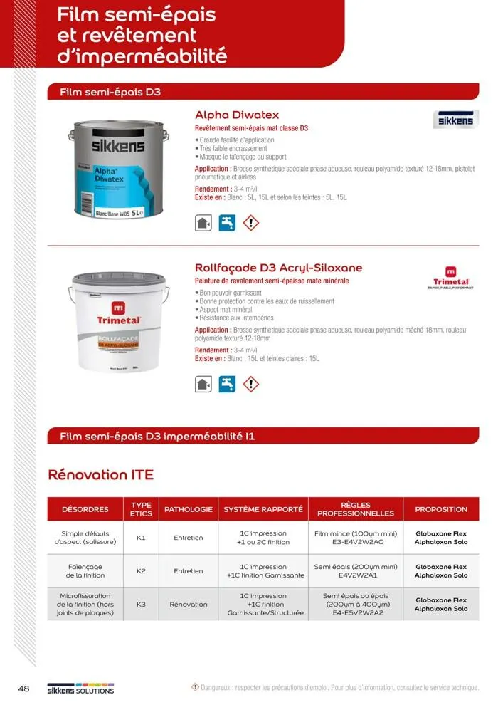  Le catalogue Sikkens Solutions 2023 du 9 mai au 31 décembre 2025 - Catalogue page 48