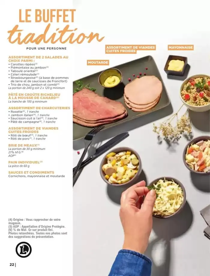 CARTE TRAITEUR PERMANENTE - MIXTE du 9 mai au 31 décembre 2025 - Catalogue page 22