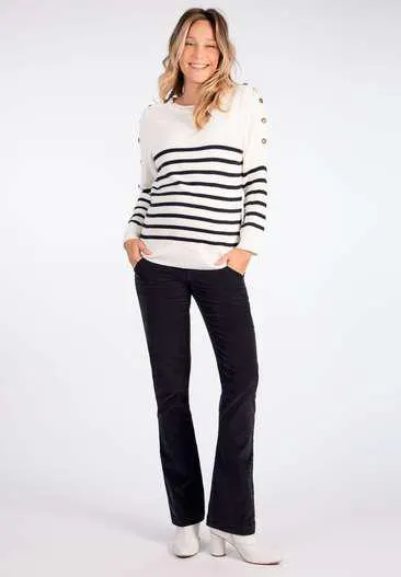 Pantalon grossesse en velours côtelé