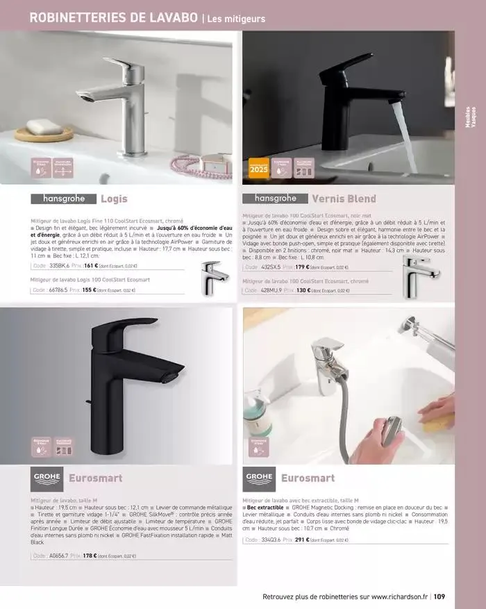 SALLE DE DE BAINS ET CARRELAGE 2025 du 11 avril au 31 décembre 2025 - Catalogue page 111