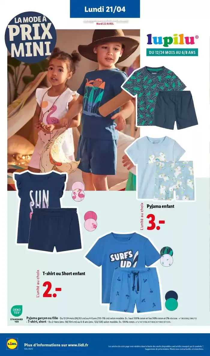 Ne manquez pas les ventes de jardinage et textile ce jeudi chez Lidl du 21 avril au 24 avril 2025 - Catalogue page 16