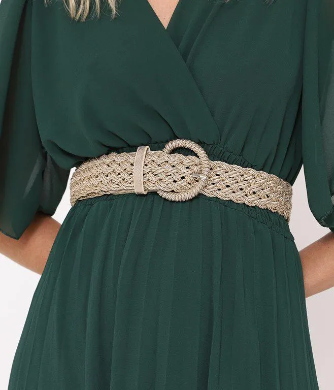 Ceinture tressée dorée